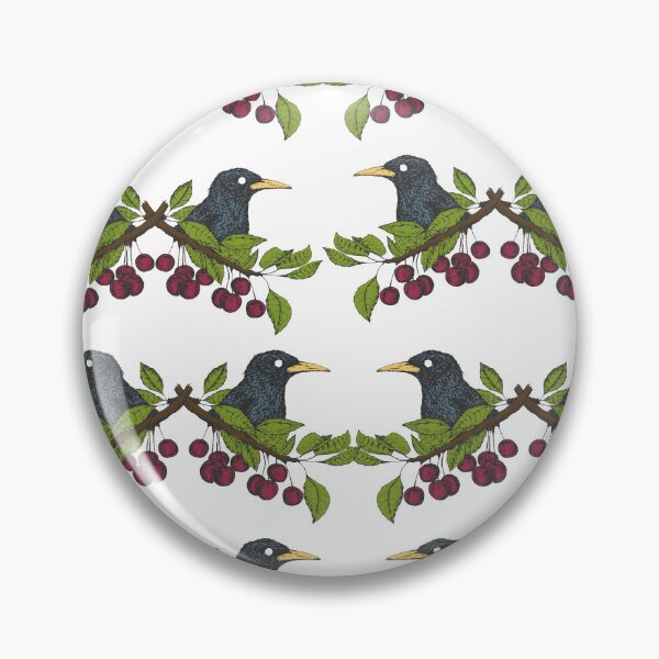 Item preview, Vintage Cherry and a Bird Pattern Retro Collection Seamless Pattern  designed and sold by tagmoj.