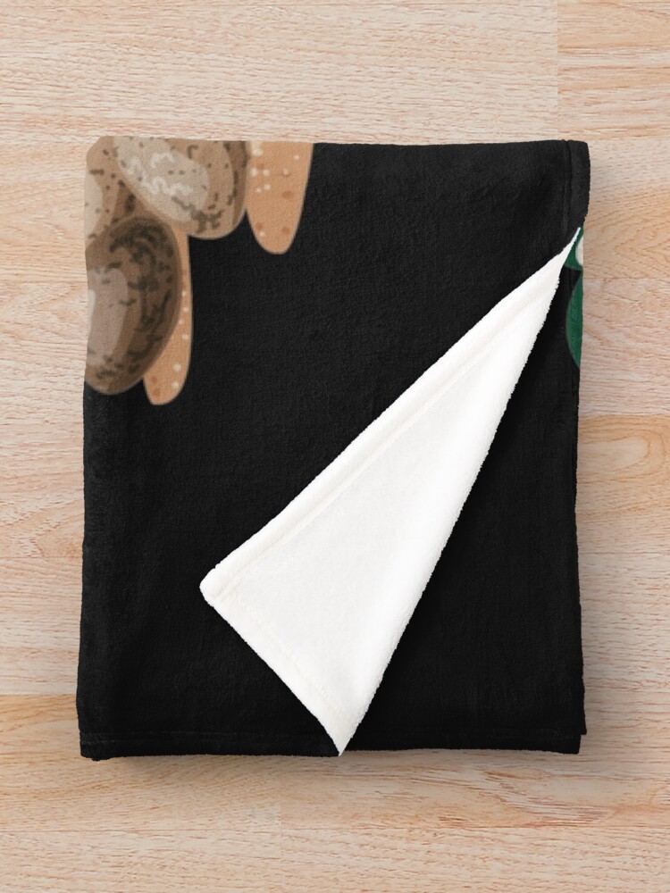 Thumbnail 3 of 6, Throw Blanket, Dinosaur with Rocks designed and sold by HappyLifeCreate.