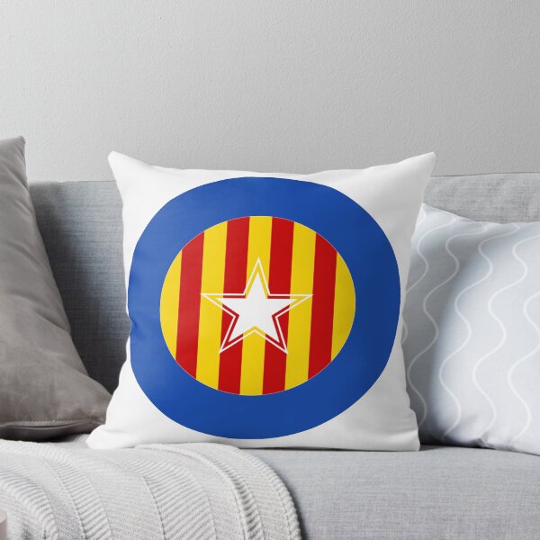 Artikelvorschau, Senyera estelada blava Katalanisch Rot Gelb Blau Stern Retro Roundel entworfen und verkauft von ModSupporters.
