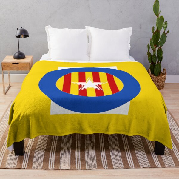 Item preview, Senyera estelada blava Catalan Red Yellow Blue Star Retro Roundel designed and sold by ModSupporters.