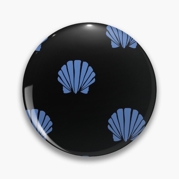 Item preview, blue shells pattern designed and sold by stickers-packs.