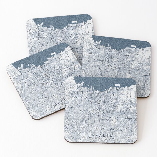 Item preview, Jakarta City Map of Indonesia - Coastal designed and sold by deMAP.