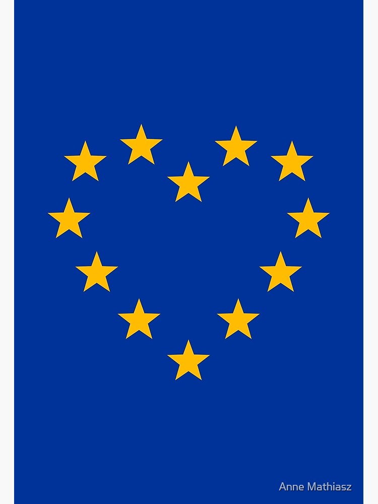 Carte de vœux avec l'œuvre « L'UE étoiles l'Europe drapeau