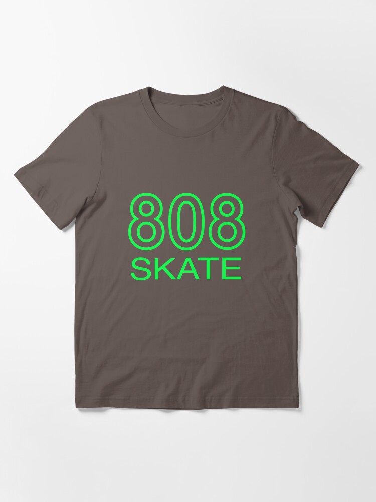 808 SKATE. HAWAIIAN ISLANDS SKATER. GREEN | Essential T-Shirt