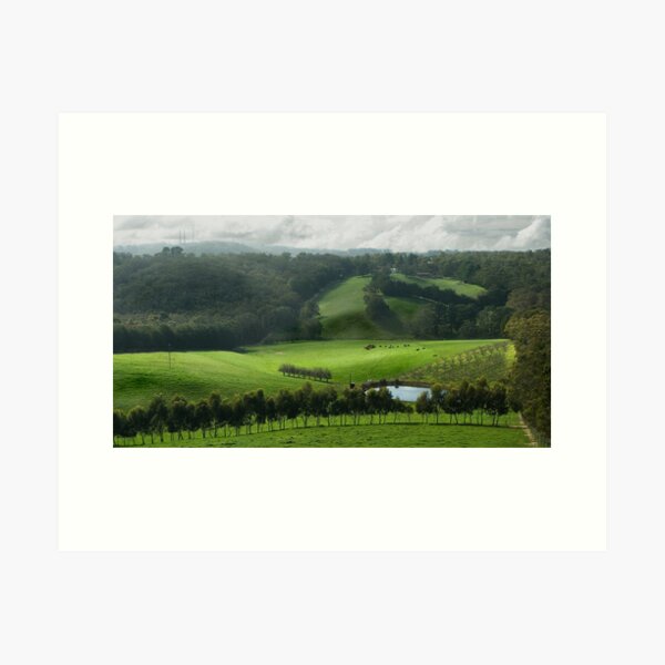 Adelaide Hill's in Green. Art Print
