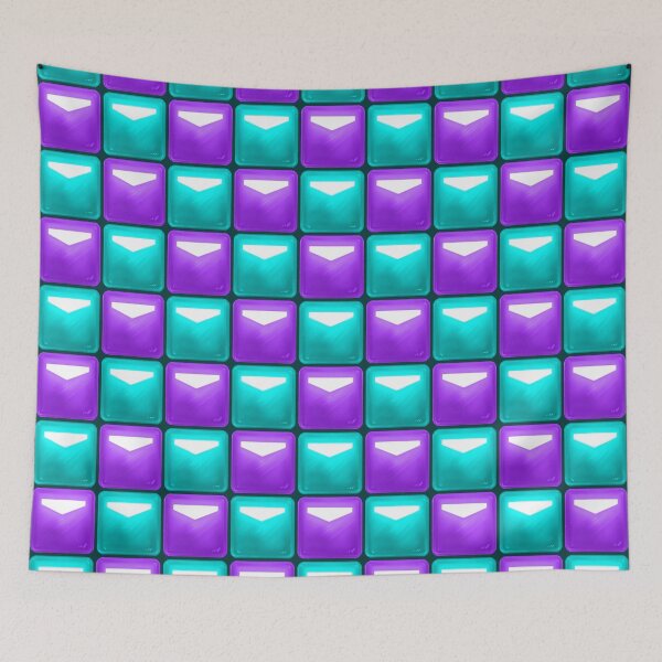 Item preview, Beat Saber Block Pattern 2022 - Electric Purple & Cyan Blue designed and sold by JessySketches.