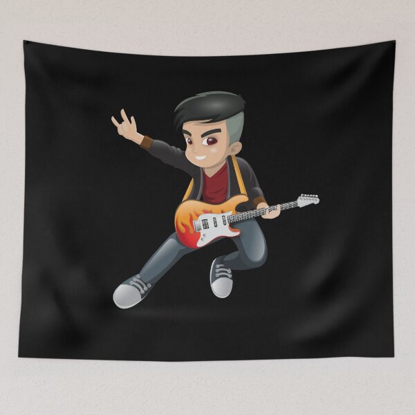 Item preview, boy playing guitar designed and sold by angelusdark.