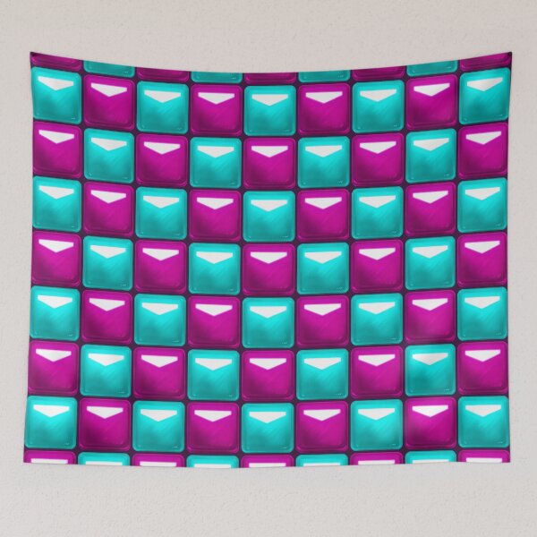 Item preview, Beat Saber Block Pattern 2022 - Magenta Pink & Cyan Blue designed and sold by JessySketches.