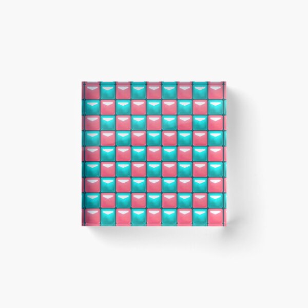 Item preview, Beat Saber Block Pattern 2022 - Pink Peach & Cyan Blue designed and sold by JessySketches.