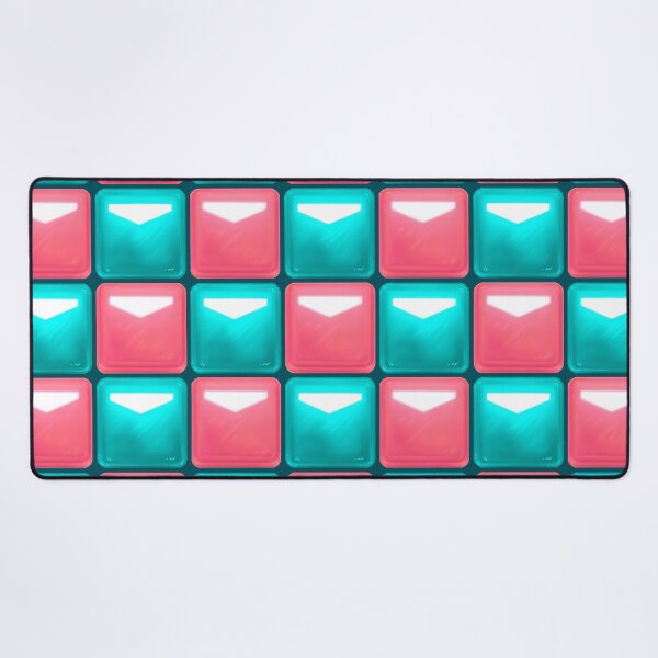 Item preview, Beat Saber Block Pattern 2022 - Pink Peach & Cyan Blue designed and sold by JessySketches.