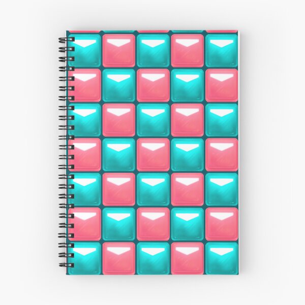 Item preview, Beat Saber Block Pattern 2022 - Pink Peach & Cyan Blue designed and sold by JessySketches.