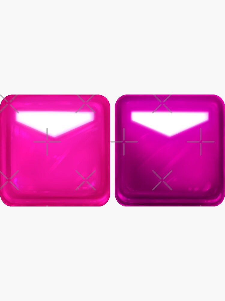 Beat Saber Block Pattern 2022 Fuchsia And Hot Pink Sticker By