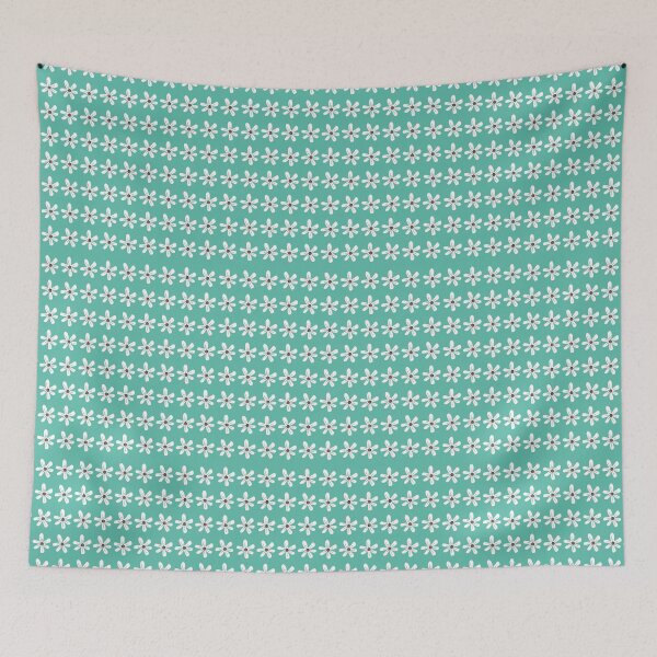 Item preview, white flowers pattern designed and sold by stickers-packs.