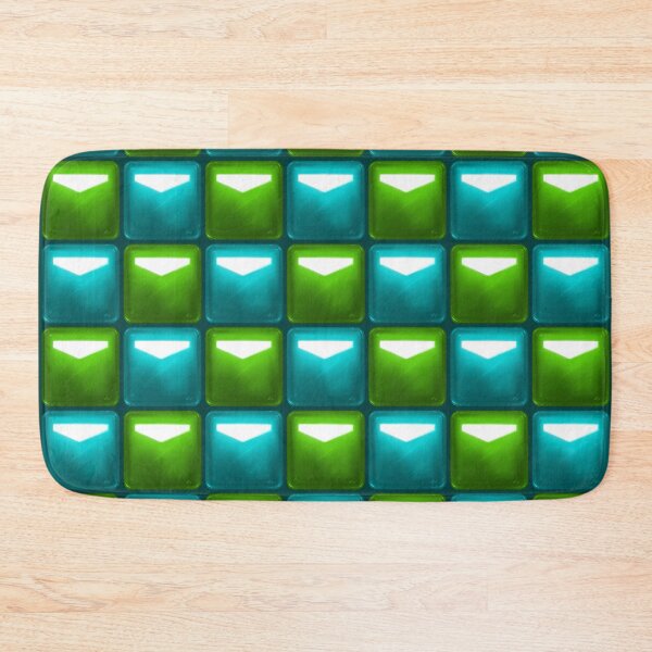 Item preview, Beat Saber Block Pattern 2022 - Pear Green & Cerulean Blue designed and sold by JessySketches.