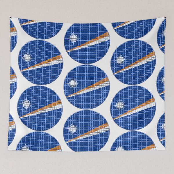 Aperçu de l'œuvre Drapeau des Îles Marshall arrondi - Pixels carrés créée et vendue par MoonElite.
