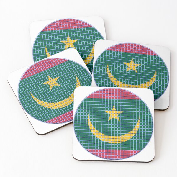 Item preview, Mauritania Flag Rounded - Squares Pixel  designed and sold by MoonElite.