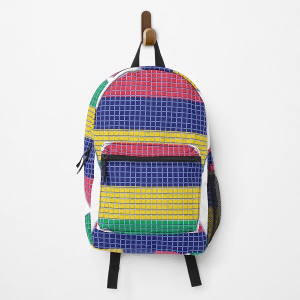 Item preview, Mauritius Flag Rounded - Squares Pixel  designed and sold by MoonElite.