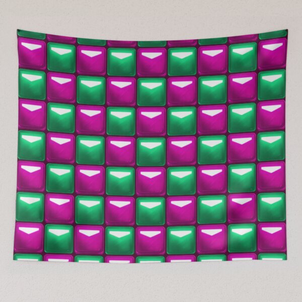 Item preview, Beat Saber Block Pattern 2022 - Sea Green & Pink Fushia  designed and sold by JessySketches.