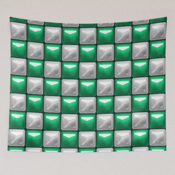 Item preview, Beat Saber Block Pattern 2022 - Sea Green & Silver designed and sold by JessySketches.