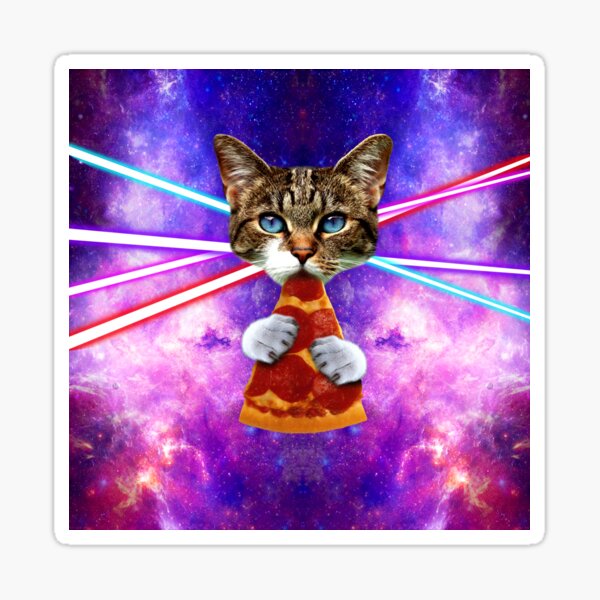 dj cat - space cat - cat pizza - cute cats oval sticker