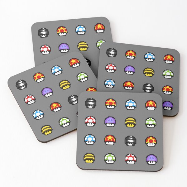 Item preview, Retro Pixels Design - Mushroom Pattern designed and sold by epinkb.