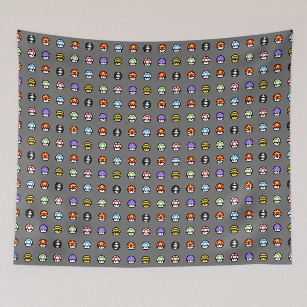 Item preview, Retro Pixels Design - Mushroom Pattern designed and sold by epinkb.