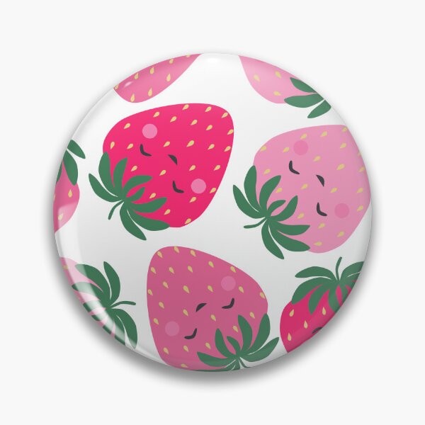 Item preview, pink strawberry pattern designed and sold by stickers-packs.