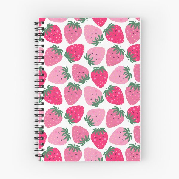 Item preview, pink strawberry pattern designed and sold by stickers-packs.