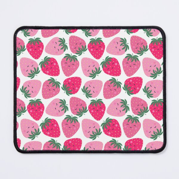 Item preview, pink strawberry pattern designed and sold by stickers-packs.