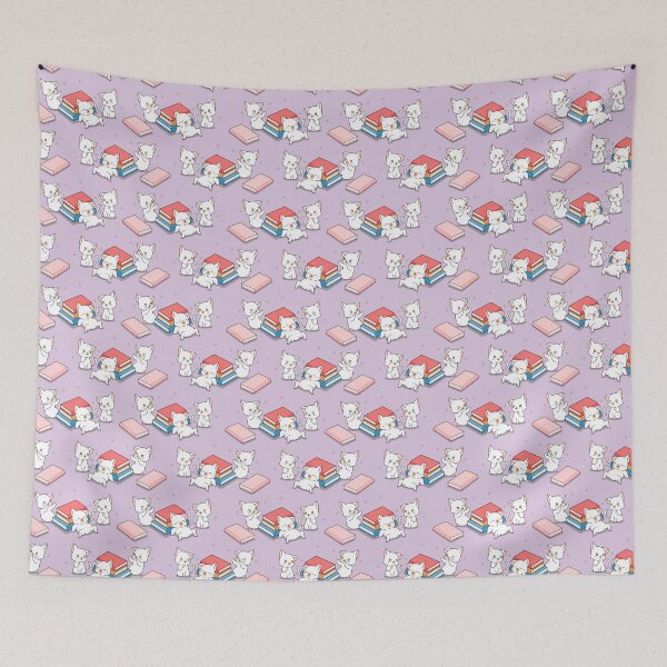 Item preview, nerdy cat pattern designed and sold by stickers-packs.