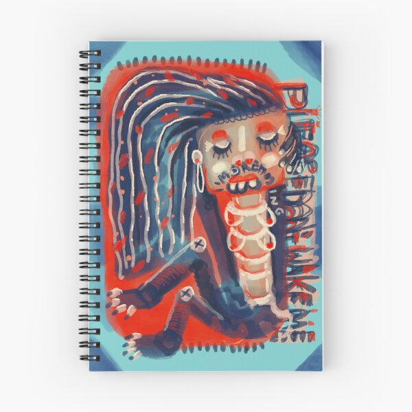 Item preview, Abstract painting of a native African woman. Childlike primitive style. designed and sold by GreissDesign.