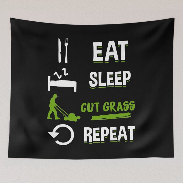 Item preview, Eat Sleep Cut Grass Repeat - Lawn Mowing T-Shirt designed and sold by biNutz.