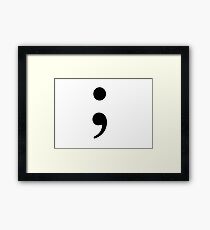 Semicolon Framed Print