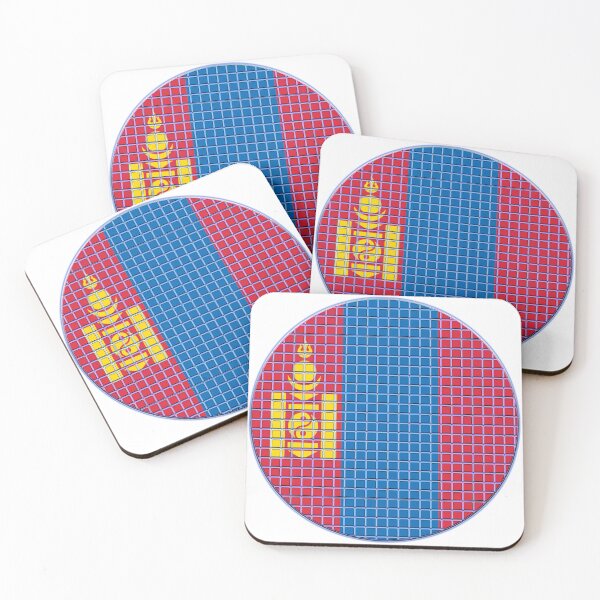 Item preview, Mongolia Flag Rounded - Squares Pixel  designed and sold by MoonElite.