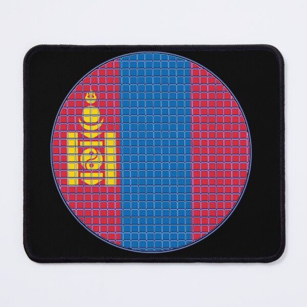 Item preview, Mongolia Flag Rounded - Squares Pixel  designed and sold by MoonElite.