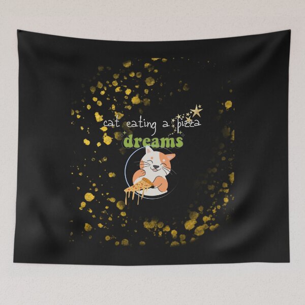 Item preview, THE NEXT 4 T-SHIRT DREAMS CAT EATING A PIZZA designed and sold by rradouane.