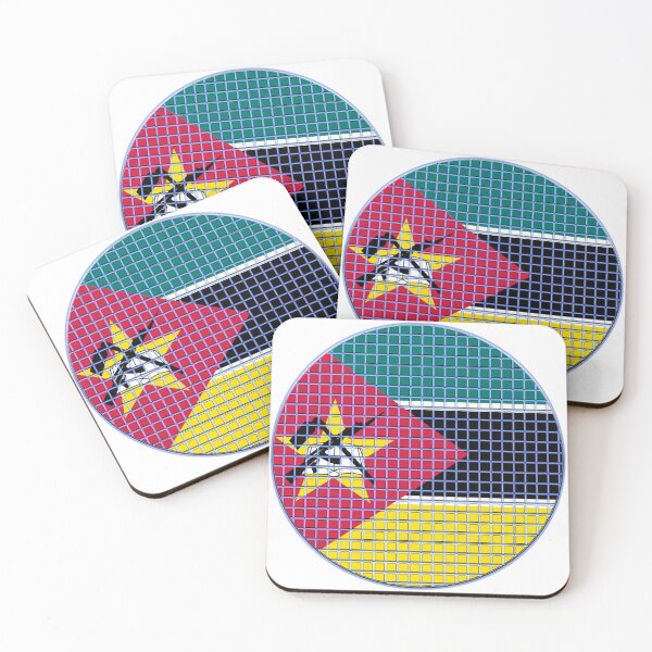 Item preview, Mozambique Flag Rounded - Squares Pixel  designed and sold by MoonElite.