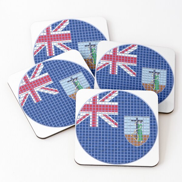 Item preview, Montserrat Flag Rounded - Squares Pixel  designed and sold by MoonElite.