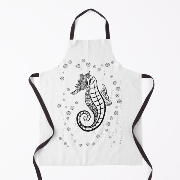 Item preview, Sea Horse Mandalas Black designed and sold by leeloolook.