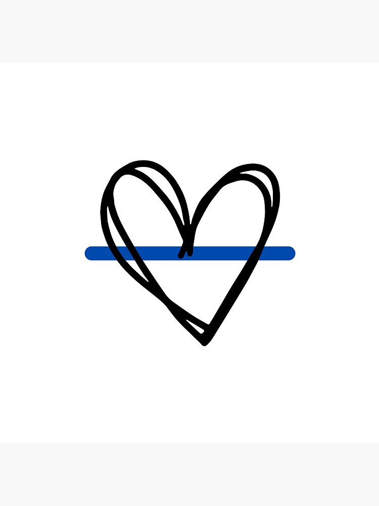 Thin Blue Line Heart HEART ID Badge Reel • Police, Law Enforcement Gif -  Topperswap
