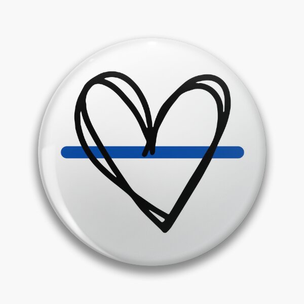 Item preview, Thin Blue Line Police Heart Design designed and sold by OverdriveArtCo.