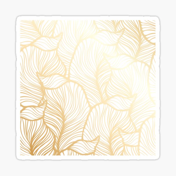 Item preview, golden leaves pattern designed and sold by stickers-packs.