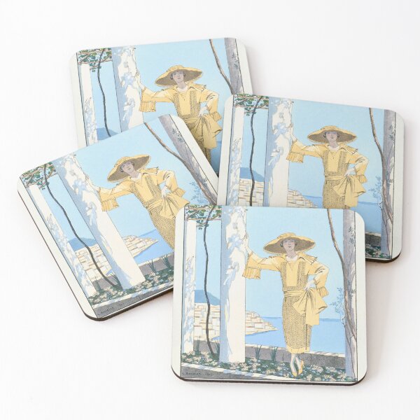 Item preview, Amalfi Art Deco Vintage Painting by George Barbier designed and sold by blackdogshop.