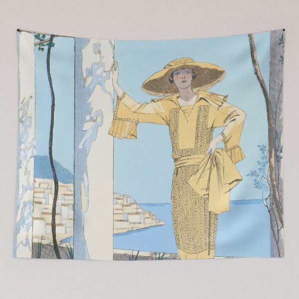 Item preview, Amalfi Art Deco Vintage Painting by George Barbier designed and sold by blackdogshop.