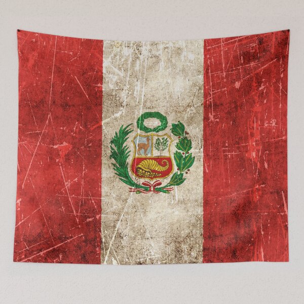 Item preview, Vintage Aged and Scratched Peruvian Flag designed and sold by JeffBartels.