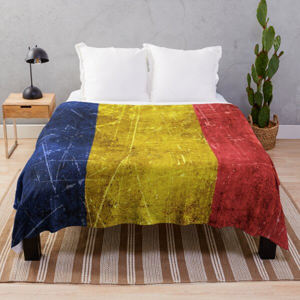 Item preview, Vintage Aged and Scratched Romanian Flag designed and sold by JeffBartels.