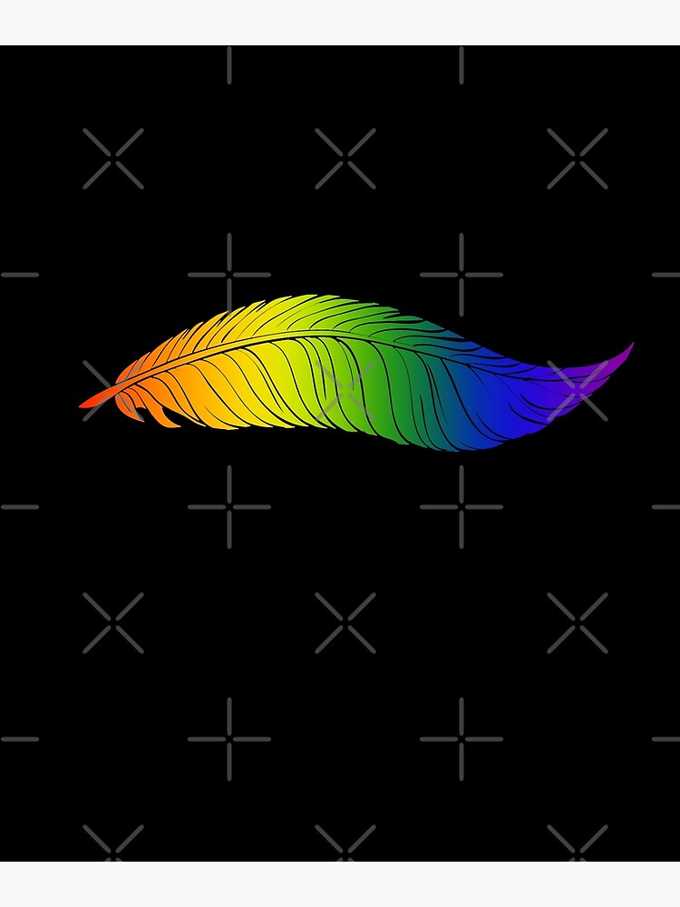Pride feather pride flag colours design " Poster for Sale by