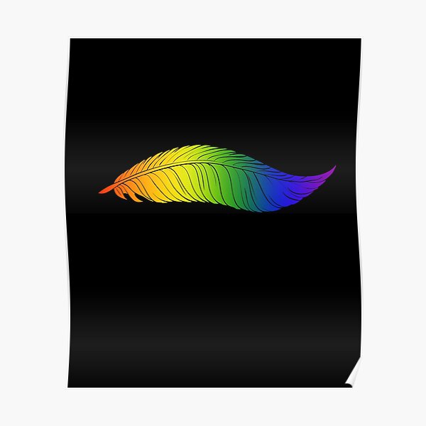 Pride feather pride flag colours design " Poster for Sale by