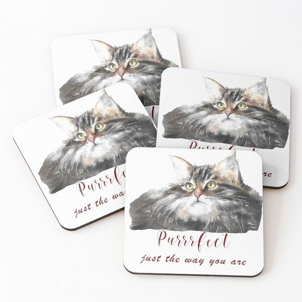 Item preview, Hand painted Watercolor Cat Illustration, Kitty Print, Handmade designed and sold by Oksana Suprun.