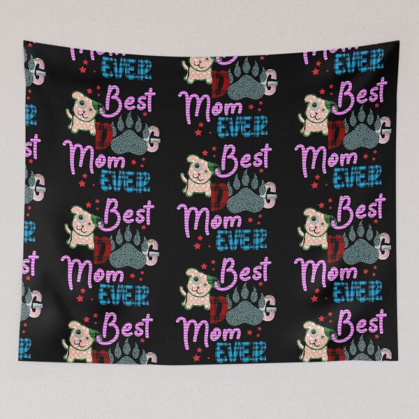 Item preview, Best Dog Mama Ever Mother Dog Lover Love Puppy Bulldog Boxer Bull Terrier Dad Best Pug Dad Pug Love Ever Gift Premium Apparel Funny Holiday Xmas designed and sold by DesignByHeartUK.